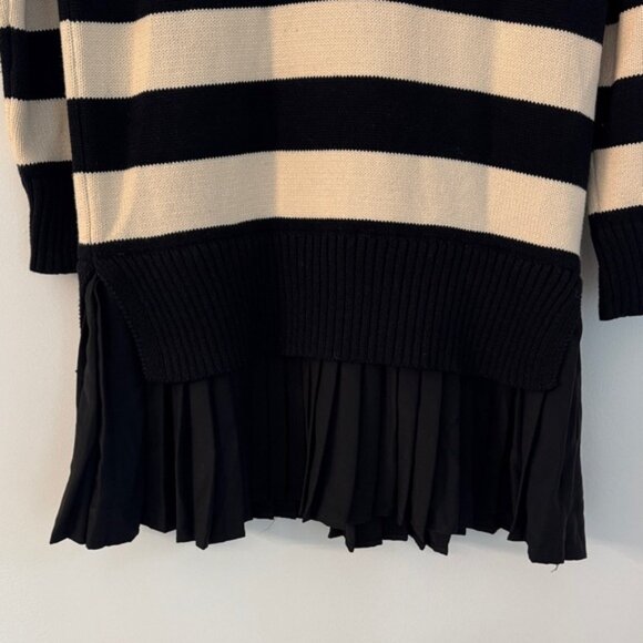 English Factory Black and Cream Knit, Drop Waist Dress, S - Picture 3 of 4